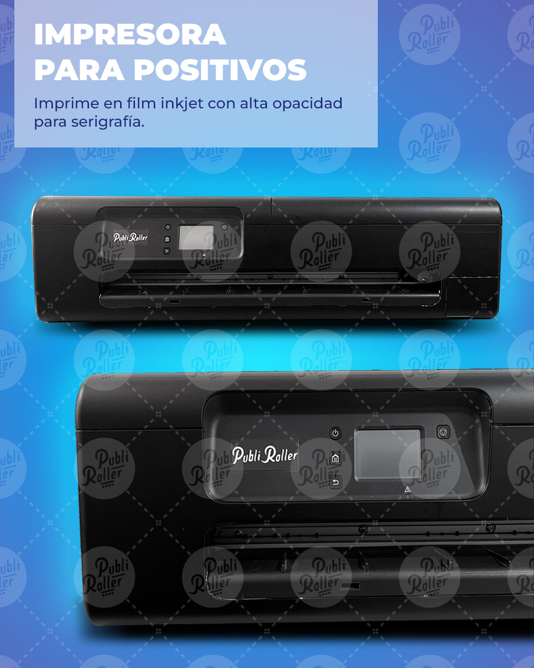 Impresora para positivos de serigrafía de alta opacidad.