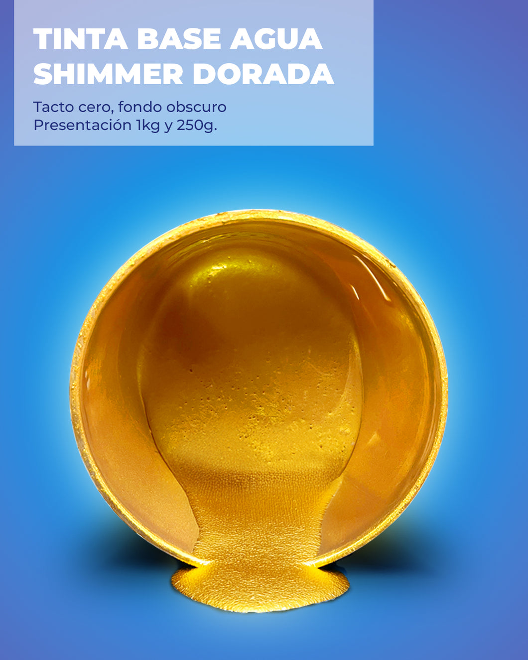 Tinta Shimmer Dorada Base agua